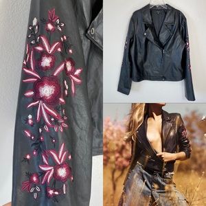 Guess Vegan Leather Moto Jacket